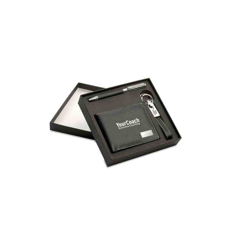 Set Cadeau Pratique Élégant - ELEGANCI Matières : métal Couleurs : noir goodies publicitaire événementiel
