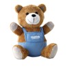 Ourson en peluche unique et personnalisé - Cadeau d'entreprise NICO Matières : PET Couleurs : bleu personnalisable avec votre lo