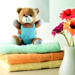 Ourson en peluche unique et personnalisé - Cadeau d'entreprise NICO Matières : PET Couleurs : bleu cadeau entreprise pas cher