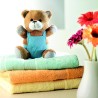 Ourson en peluche unique et personnalisé - Cadeau d'entreprise NICO Matières : PET Couleurs : bleu cadeau entreprise pas cher