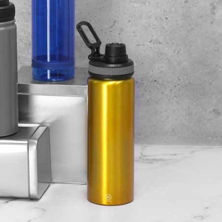 Bidon pas cher personnalisé Fouler Matières : aluminium recyclé  Couleurs : jaune cadeau collaborateur premium