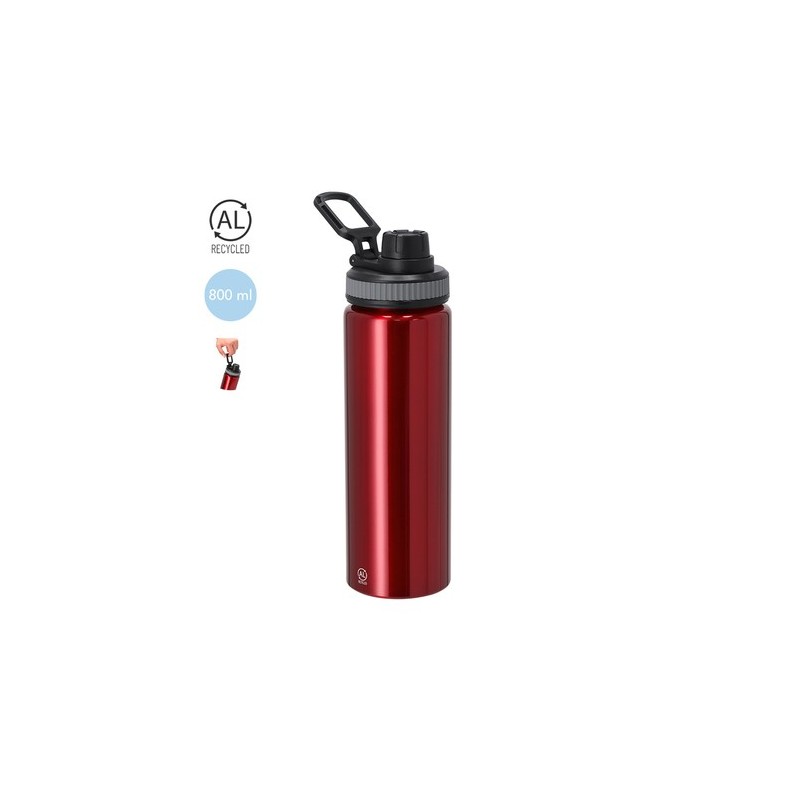 Bidon pas cher personnalisé Fouler Matières : aluminium recyclé  Couleurs : noir cadeau collaborateur premium