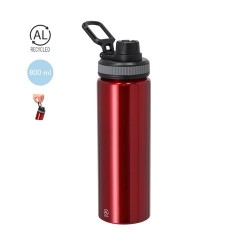 Bidon pas cher personnalisé Fouler Matières : aluminium recyclé  Couleurs : bleu goodies entreprise design