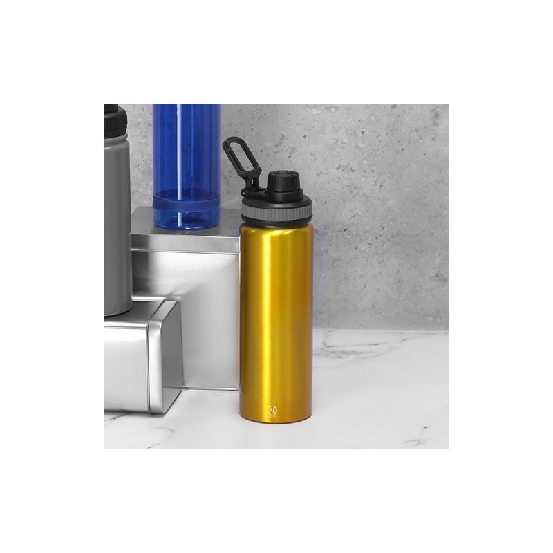 Bidon pas cher personnalisé Fouler Matières : aluminium recyclé  Couleurs : argenté accessoire événementiel unique