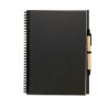 Bloc-notes recyclé personnalisé 70 pages - BLOQUERO PLUS Matières : papier recyclé Couleurs : noir personnalisable avec votre lo
