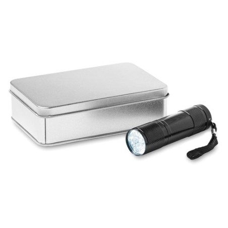 Torche Pratique 9 LED Éco-responsable - LED PLUS Matières : aluminium Couleurs : noir personnalisable avec votre logo