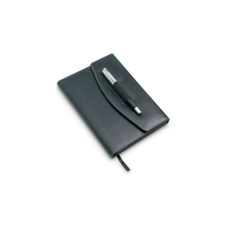 Porte-documents A5 Personnalisé Éco-responsable - NOVA Matières : papier Couleurs : noir