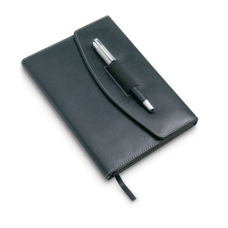 Porte-documents A5 Personnalisé Éco-responsable - NOVA Matières : papier Couleurs : noir