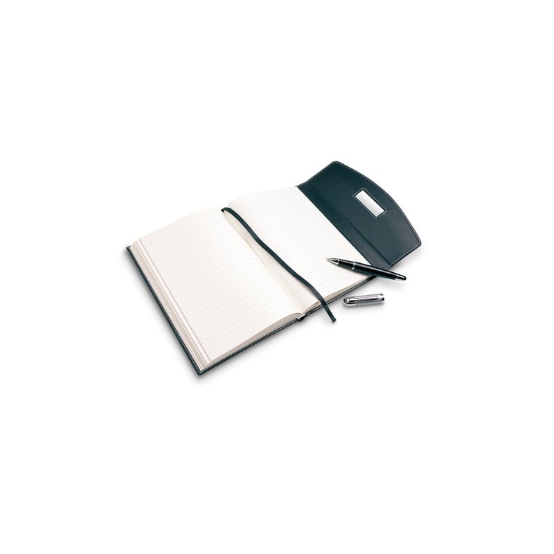 Porte-documents A5 Personnalisé Éco-responsable - NOVA Matières : papier Couleurs : noir personnalisable avec votre logo