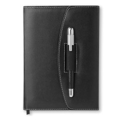 Porte-documents A5 Personnalisé Éco-responsable - NOVA Matières : papier Couleurs : noir cadeau entreprise pas cher