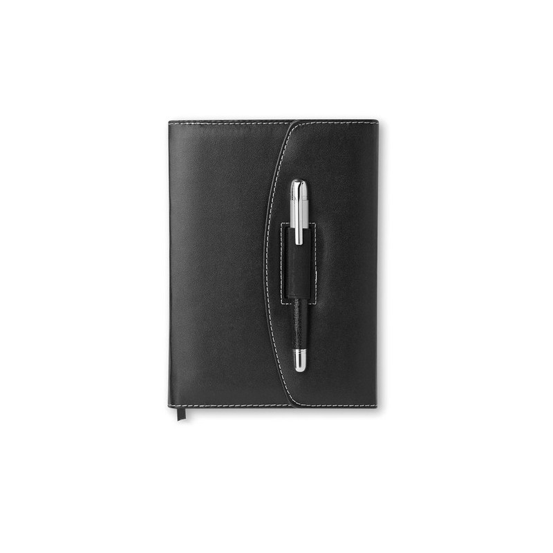 Porte-documents A5 Personnalisé Éco-responsable - NOVA Matières : papier Couleurs : noir cadeau entreprise pas cher