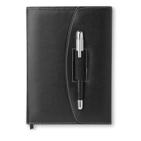 Porte-documents A5 Personnalisé Éco-responsable - NOVA Matières : papier Couleurs : noir cadeau entreprise pas cher