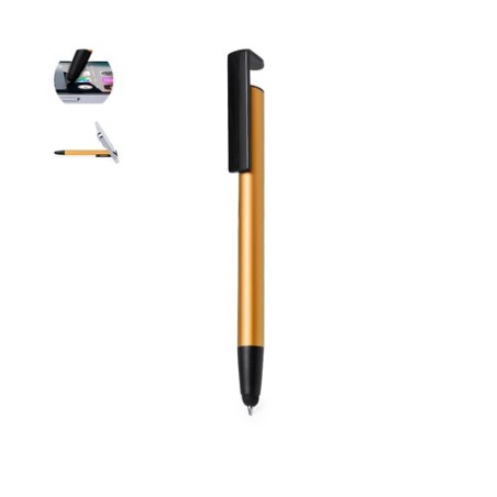 Stylo Bille Multifonction Personnalisé pas cher - Support Uplex Matières : aluminium Couleurs : bleu marine marquage laser ultra
