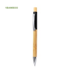 Stylo Cadeau d'Entreprise Éco-responsable en Bambou Renol Matières : bambou Couleurs : noir 2