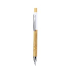 Stylo Cadeau d'Entreprise Éco-responsable en Bambou Renol Matières : bambou Couleurs : blanc impression haute définition