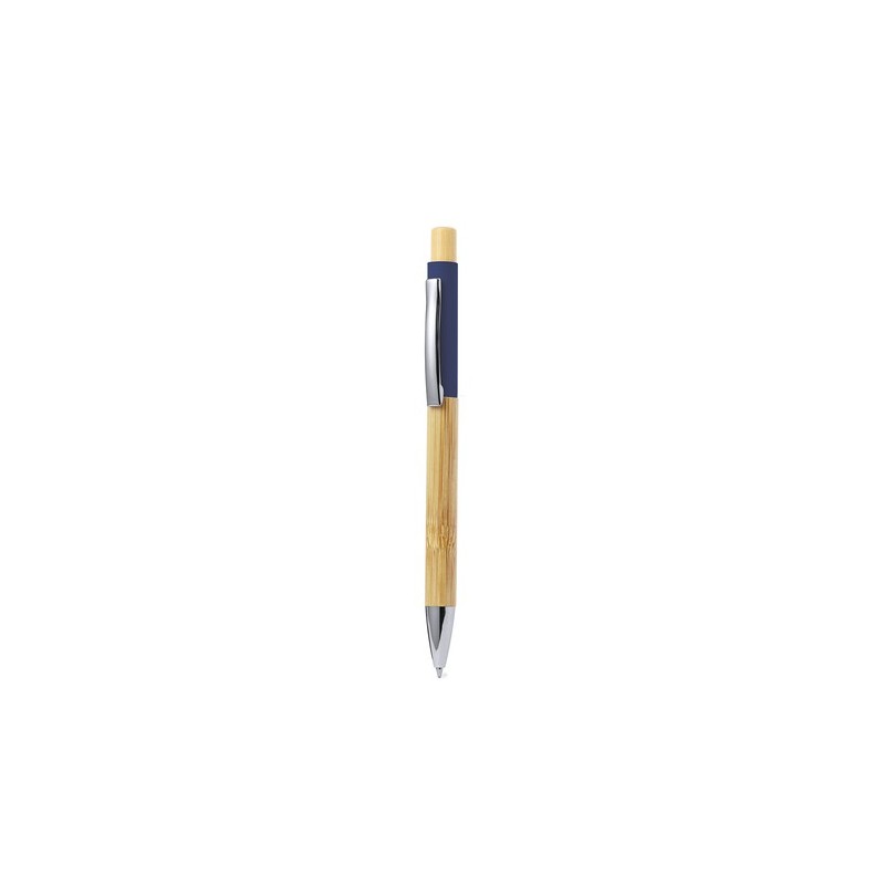 Stylo Cadeau d'Entreprise Éco-responsable en Bambou Renol Matières : bambou Couleurs : bleu marine marquage laser ultra précis