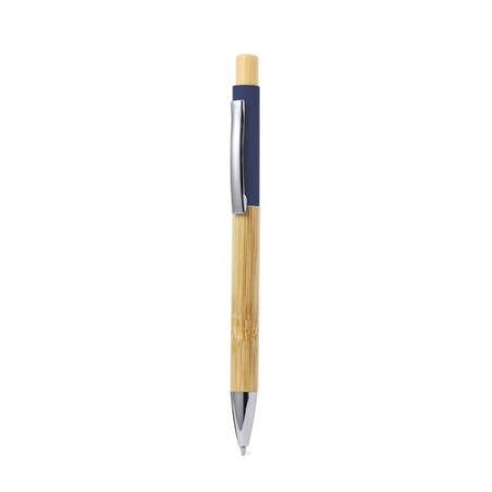 Stylo Cadeau d'Entreprise Éco-responsable en Bambou Renol Matières : bambou Couleurs : bleu marine marquage laser ultra précis