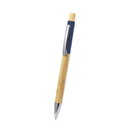 Stylo Cadeau d'Entreprise Éco-responsable en Bambou Renol Matières : bambou Couleurs : bleu marine impression haute définition