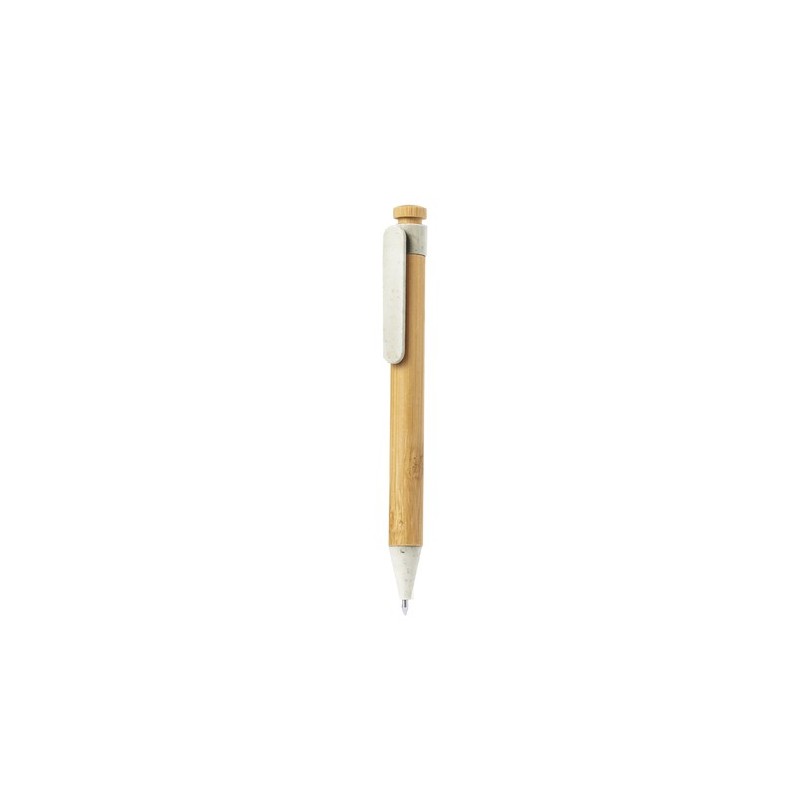 Stylo Éco-responsable en Bambou - Cadeau d'Entreprise Melky Matières : bambou Couleurs : rouge personnalisation rapide en France
