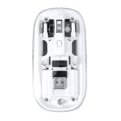 Souris Pratique et Personnalisée Design Transparent pas cher Mirabek Couleurs : blanc