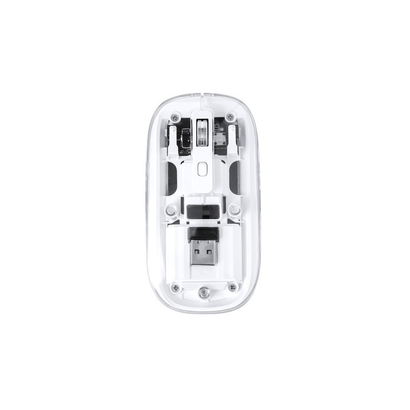 Souris Pratique et Personnalisée Design Transparent pas cher Mirabek Couleurs : blanc