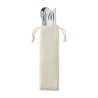 Couverts réutilisables en acier inoxydable personnalisés CUSTA SET Matières : acier inoxydable Couleurs : beige personnalisable 