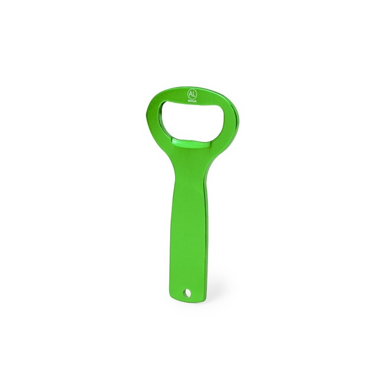 Ouvre Bouteille Éco-responsable Personnalisé en Aluminium Recyclé Gambit Matières : aluminium recyclé  Couleurs : vert