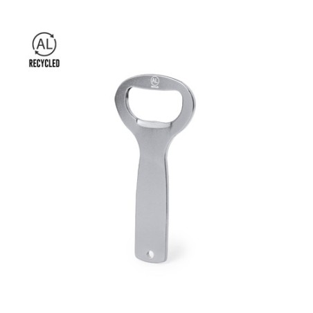Ouvre Bouteille Éco-responsable Personnalisé en Aluminium Recyclé Gambit Matières : aluminium recyclé  Couleurs : bleu objet pro