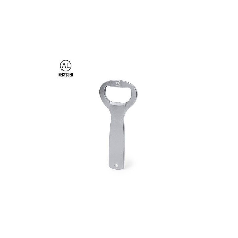 Ouvre Bouteille Éco-responsable Personnalisé en Aluminium Recyclé Gambit Matières : aluminium recyclé  Couleurs : argenté livrai