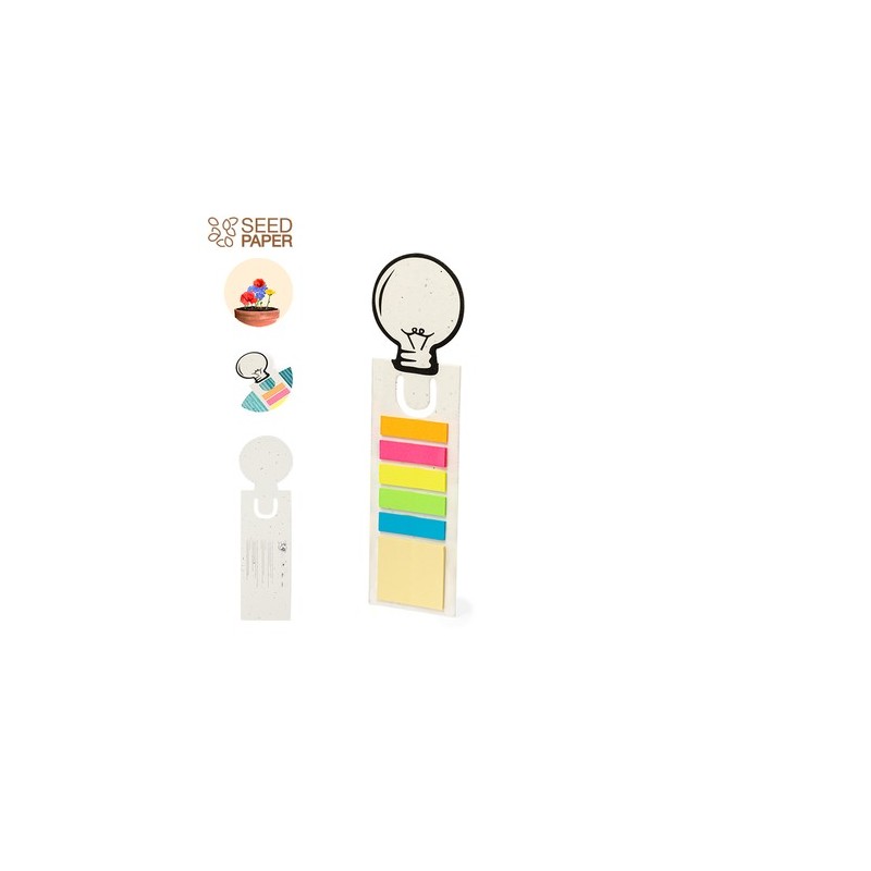 Marque Pages Éco-responsable Personnalisés Ensemencés Kich Couleurs : blanc personnalisable avec votre logo