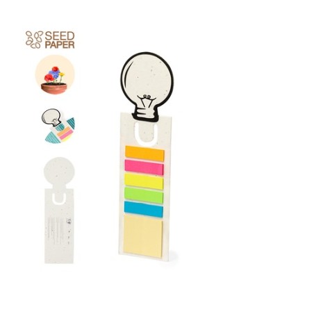 Marque Pages Éco-responsable Personnalisés Ensemencés Kich Couleurs : blanc personnalisable avec votre logo