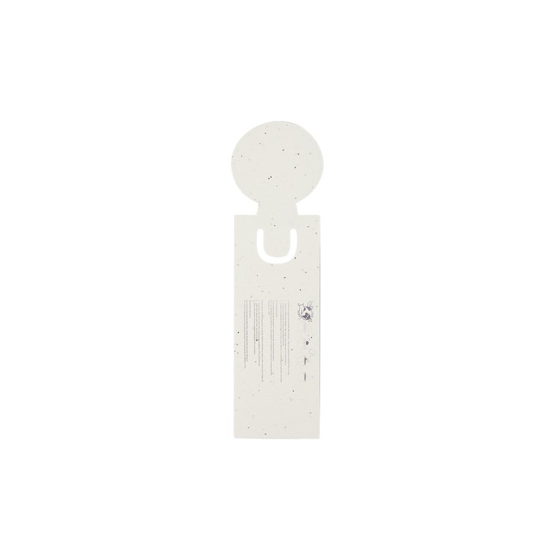 Marque Pages Éco-responsable Personnalisés Ensemencés Kich Couleurs : blanc marquage laser ultra précis