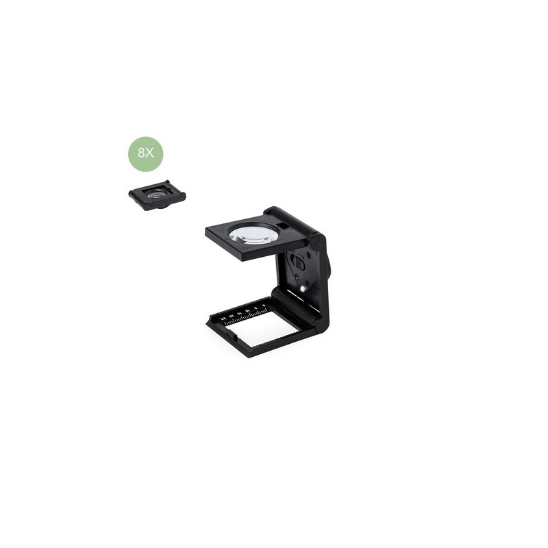 Loupe Pratique Personnalisée 8X pour Bureau - Tudels Couleurs : noir personnalisable avec votre logo