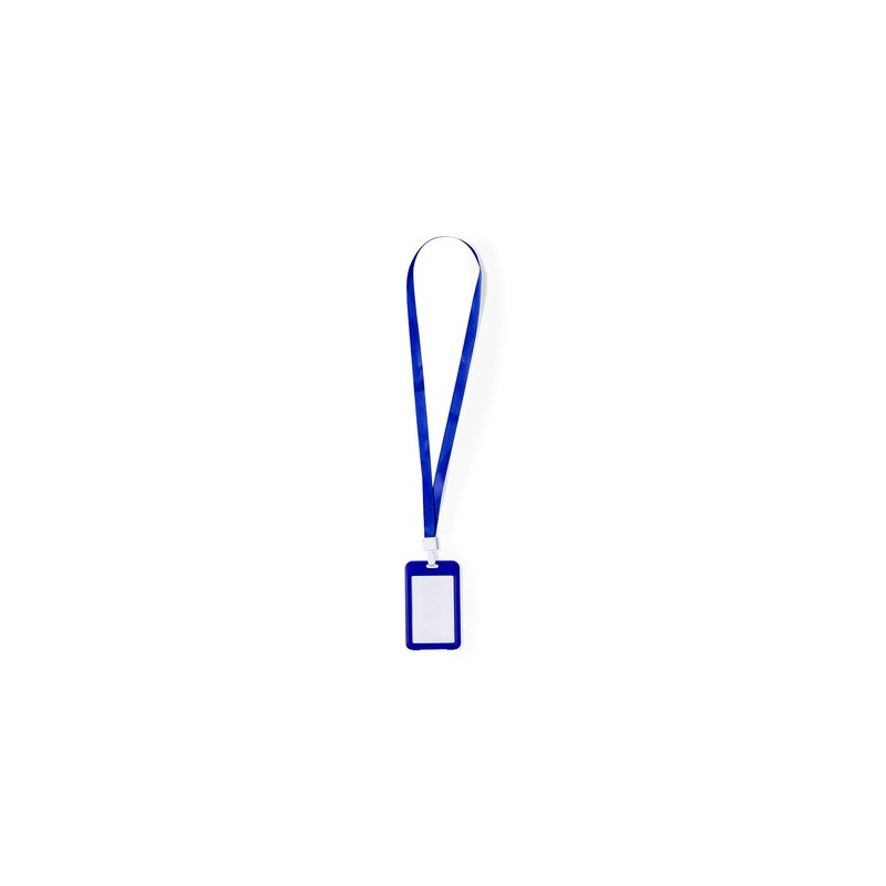 Lanyard Personnalisé Économique Porte-Badge - Fleck Matières : polyester Couleurs : blanc marquage laser ultra précis