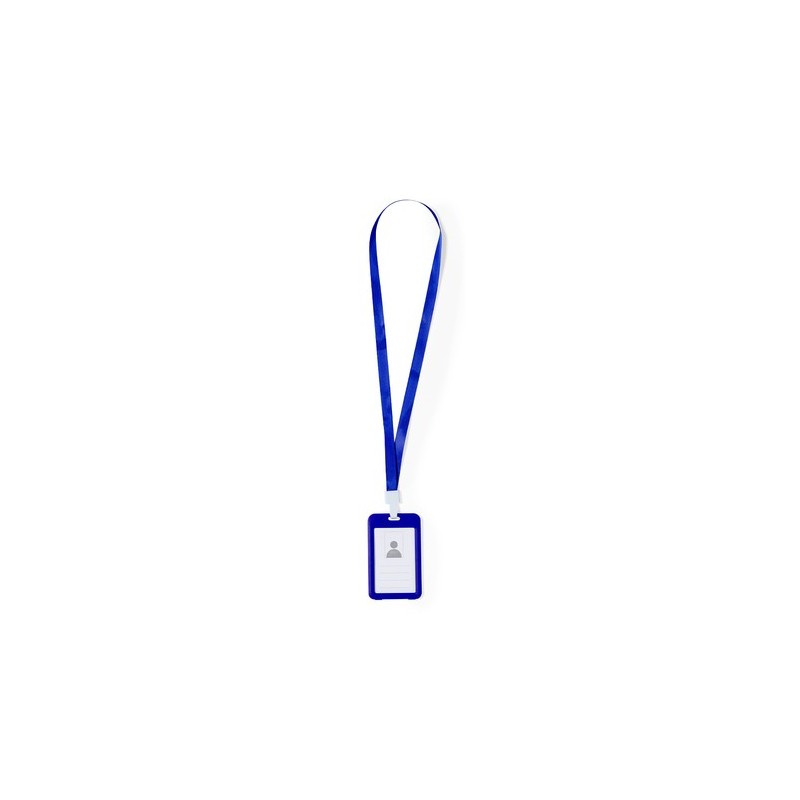 Lanyard Personnalisé Économique Porte-Badge - Fleck Matières : polyester Couleurs : blanc marquage couleur éclatante