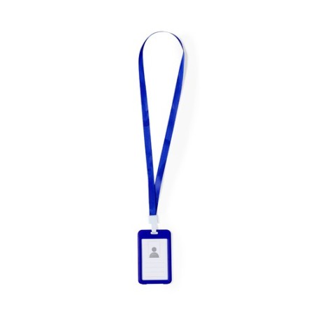 Lanyard Personnalisé Économique Porte-Badge - Fleck Matières : polyester Couleurs : blanc marquage couleur éclatante