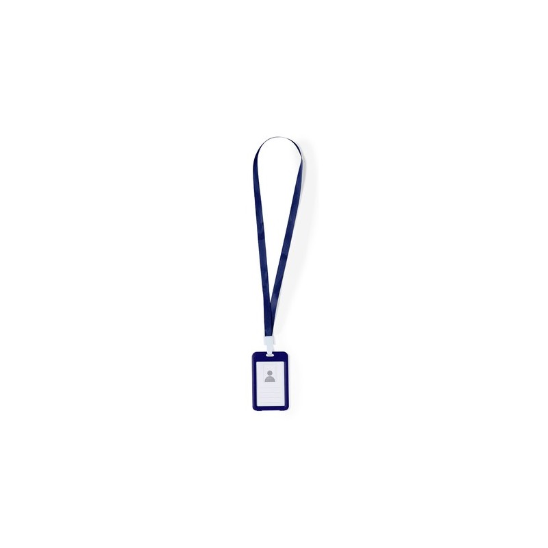 Lanyard Personnalisé Économique Porte-Badge - Fleck Matières : polyester Couleurs : bleu cadeau affaires élégant