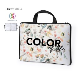 Housse Éco-responsable et Personnalisée pour Ordinateur Portable - Lury Matières : softshell Couleurs : blanc 2