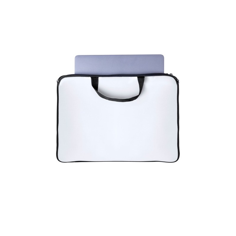 Housse Éco-responsable et Personnalisée pour Ordinateur Portable - Lury Matières : softshell Couleurs : blanc impression haute d