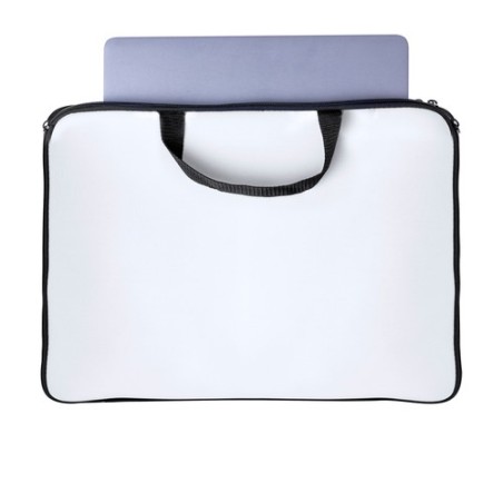 Housse Éco-responsable et Personnalisée pour Ordinateur Portable - Lury Matières : softshell Couleurs : blanc impression haute d