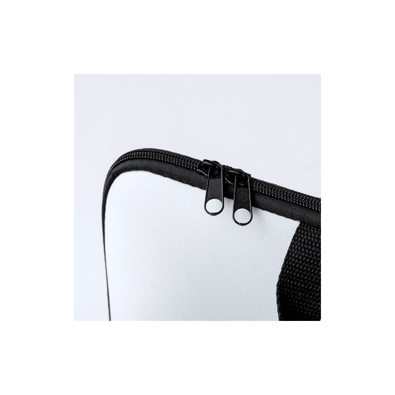 Housse Éco-responsable et Personnalisée pour Ordinateur Portable - Lury Matières : softshell Couleurs : blanc marquage laser ult