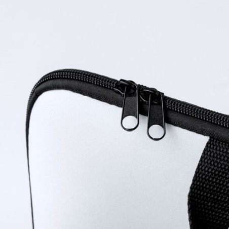 Housse Éco-responsable et Personnalisée pour Ordinateur Portable - Lury Matières : softshell Couleurs : blanc marquage laser ult
