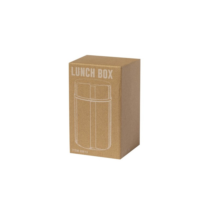 Boîte à Lunch Personnalisable Éco-responsable Zanka Matières : acier inoxydable Couleurs : noir objet publicitaire robuste