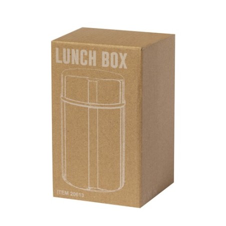 Boîte à Lunch Personnalisable Éco-responsable Zanka Matières : acier inoxydable Couleurs : noir objet publicitaire robuste