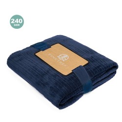 Couverture Personnalisée Éco-responsable Cadeau d'Entreprise Cindra Matières : polyester Couleurs : bleu marine 2
