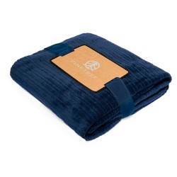 Couverture Personnalisée Éco-responsable Cadeau d'Entreprise Cindra Matières : polyester Couleurs : marron impression logo haute