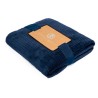 Couverture Personnalisée Éco-responsable Cadeau d'Entreprise Cindra Matières : polyester Couleurs : marron impression logo haute