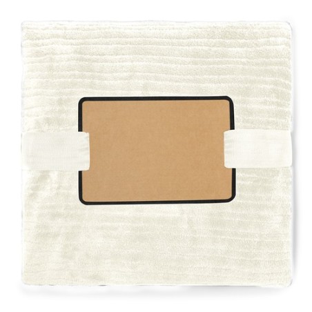 Couverture Personnalisée Éco-responsable Cadeau d'Entreprise Cindra Matières : polyester Couleurs : naturel personnalisable avec