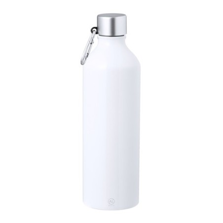 Gourde Éco-responsable Personnalisée en Aluminium 800 ml - Winex Matières : aluminium recyclé  Couleurs : argenté accessoire évé