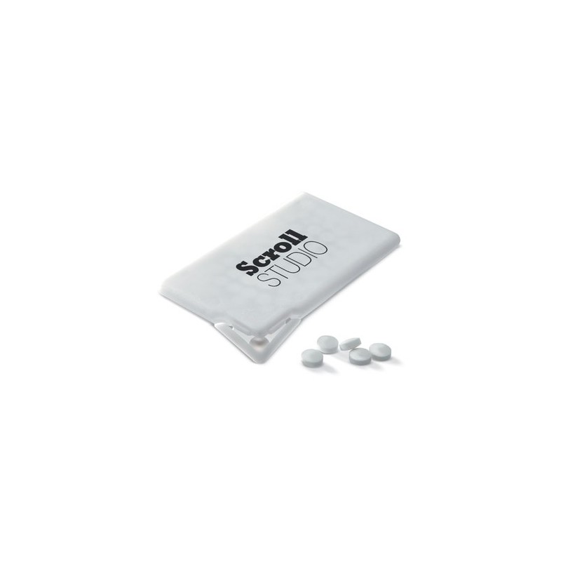 Distributeur publicitaire de menthe personnalisé - MINTCARD objet promotionnel éco-responsable